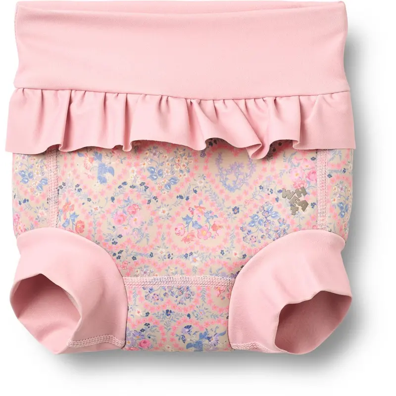 Wheat Pink Heart Flowers Neoprene Swim Bukser Rita 1