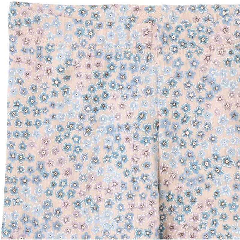 Wheat Powder Blue Flowers Jersey Leggings Jules 2