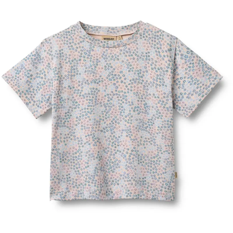 Wheat Powder Blue Flowers T-Shirt S/S Ella 1