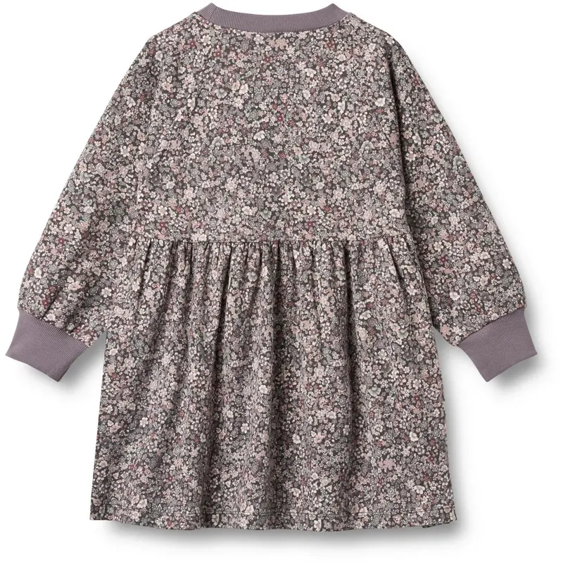 Wheat Purple Stone Flowers Jersey Kjole L/S Dorthea 2