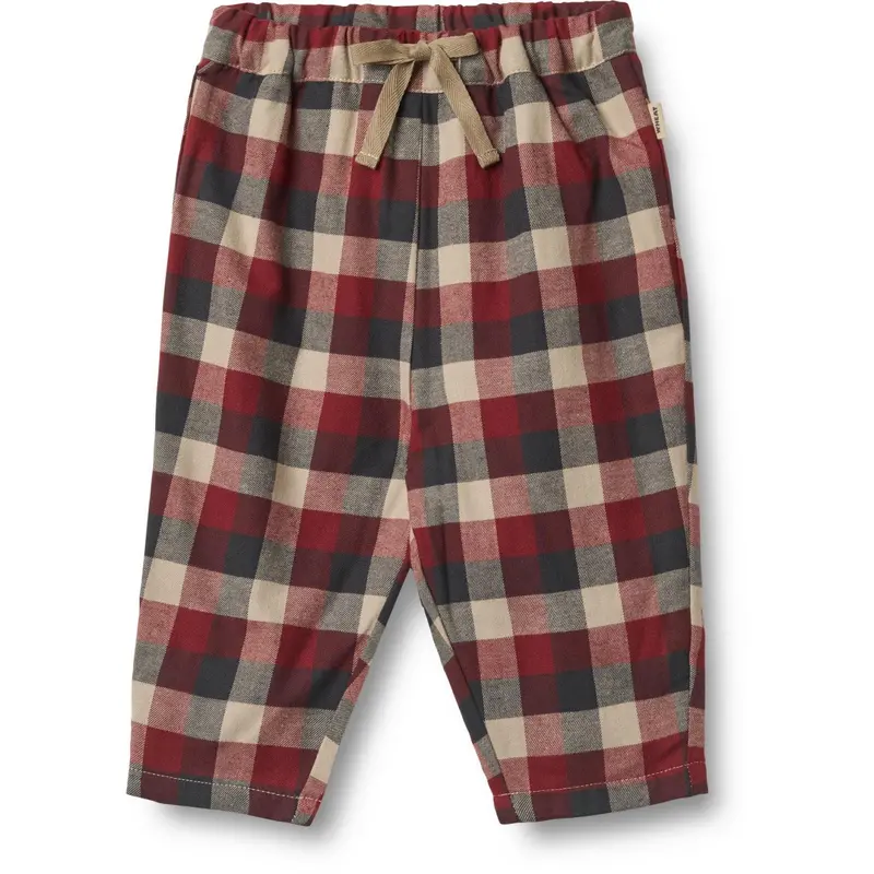 Wheat Red Blue Check Bukser Lined Arne 1