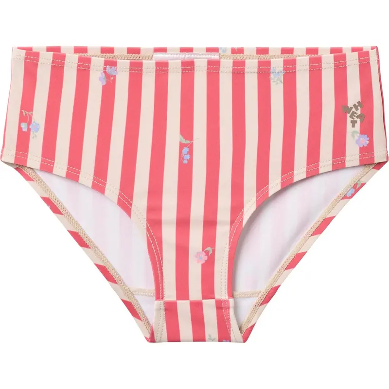 Wheat Red Stripe Flowers Bikini Carla 4