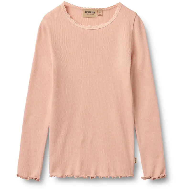 Wheat Rose Cloud Rib Bluse L/S Reese 1