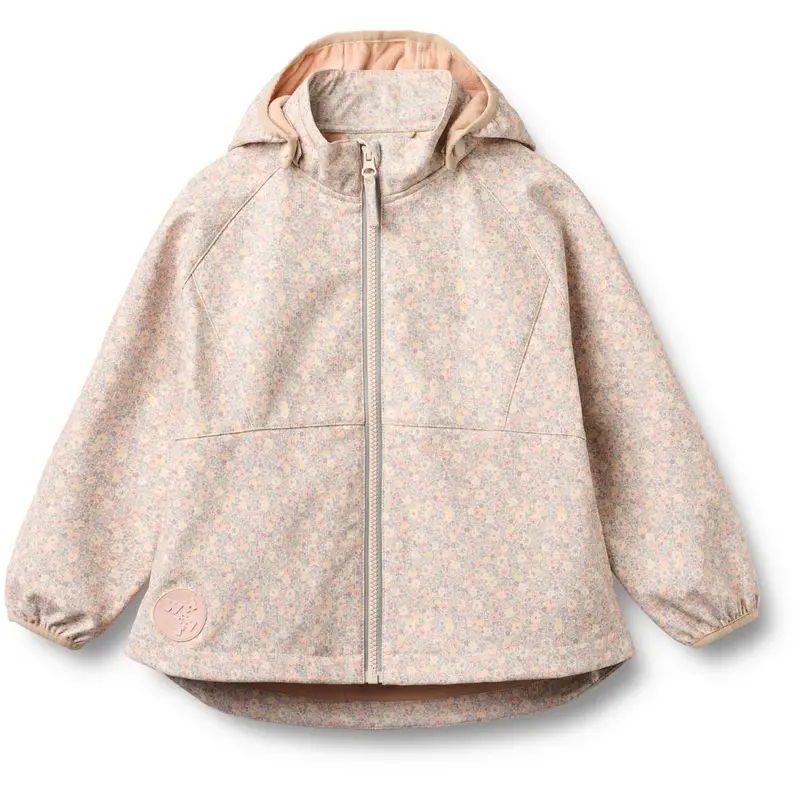 Wheat Rose Shadow Flowers Softshell Jakke Mitta 1