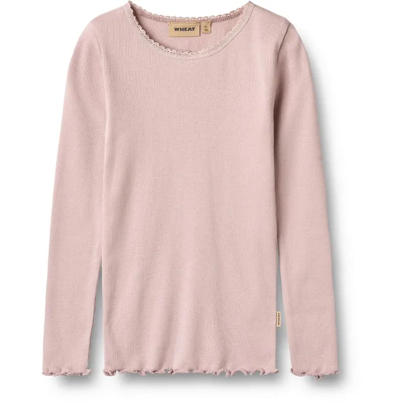 Wheat Soft Lilac Rib Bluse Reese 1
