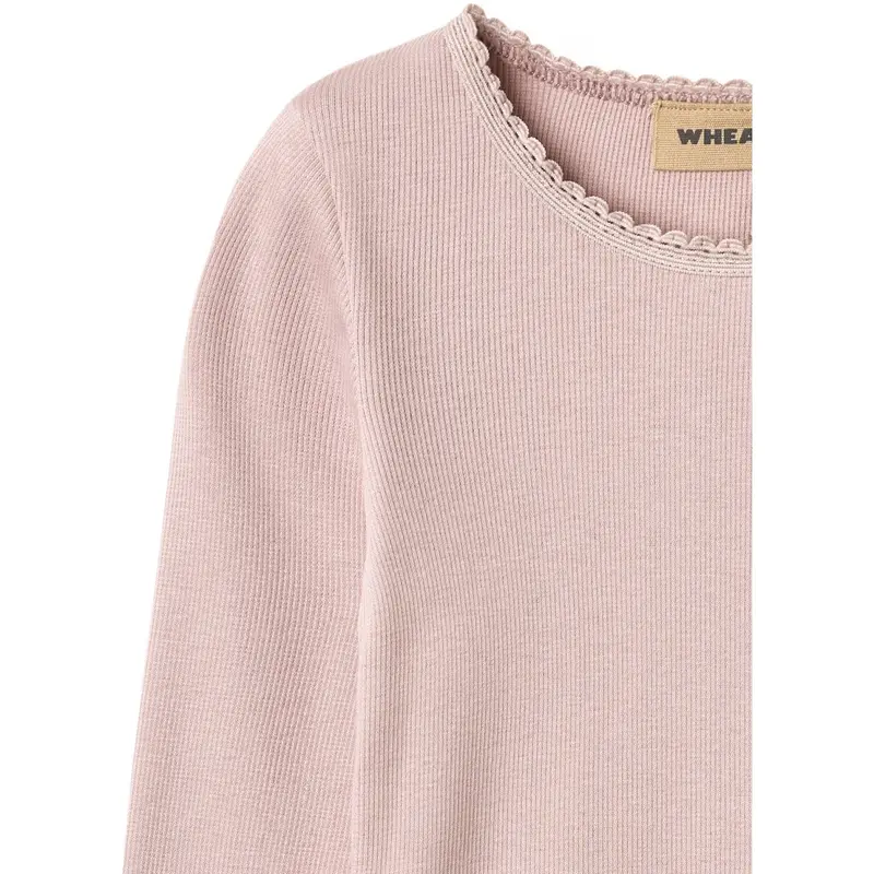 Wheat Soft Lilac Rib Bluse Reese 2