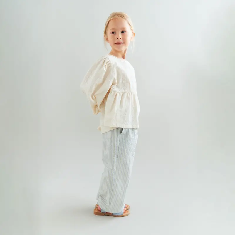 Wheat Summer Sky Stripe Bukser Sasha 2