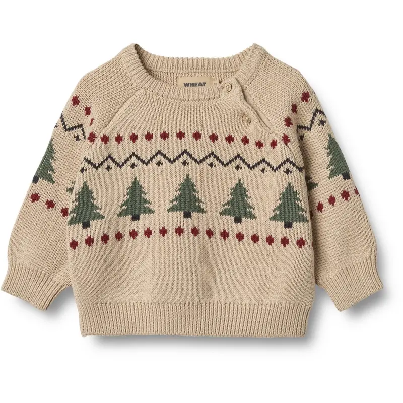 Wheat Warm Sand Jacquard Pullover Balou 1