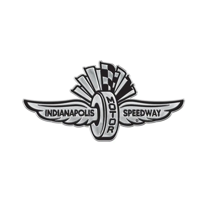 Wing Wheel Flag Chrome Metal Auto Emblem 1