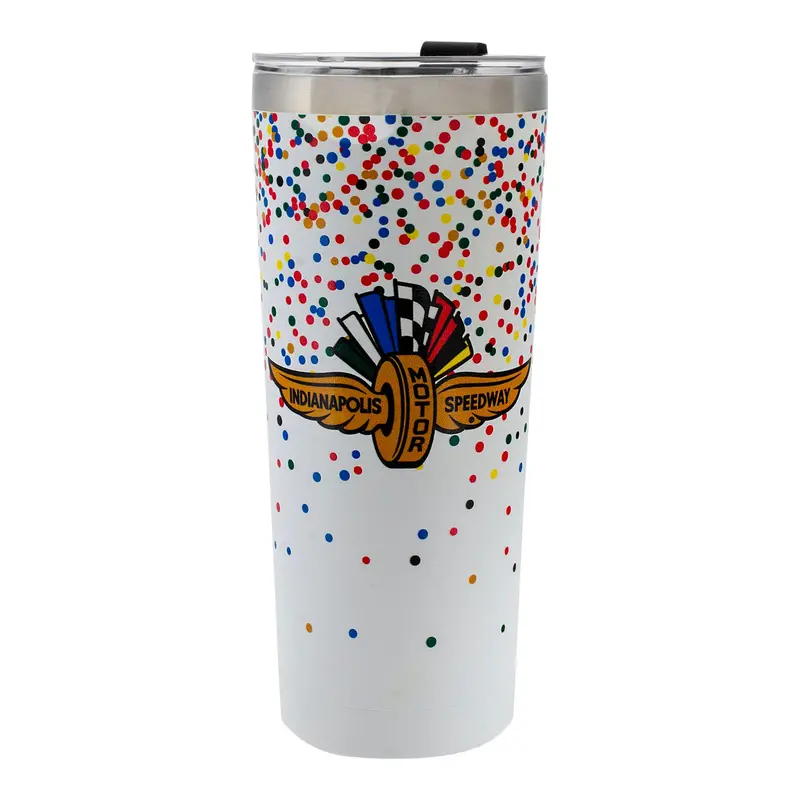 Wing Wheel Flag Confetti Tumbler 24Oz 1