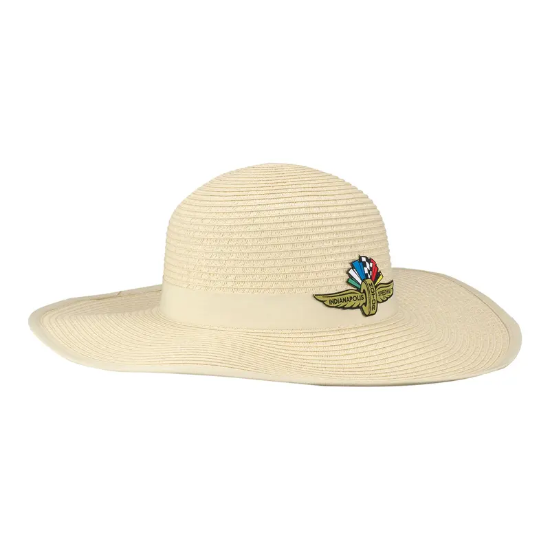 Wing Wheel Flag  Floral Straw Hat 1