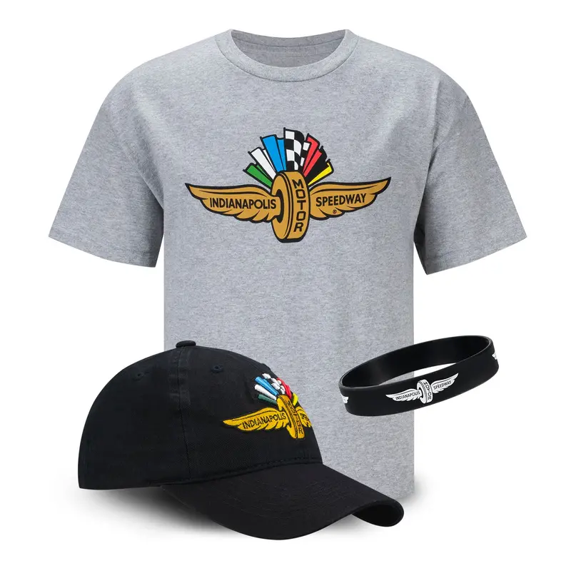 Wing Wheel Flag Hat Tee Combo For Youth 1