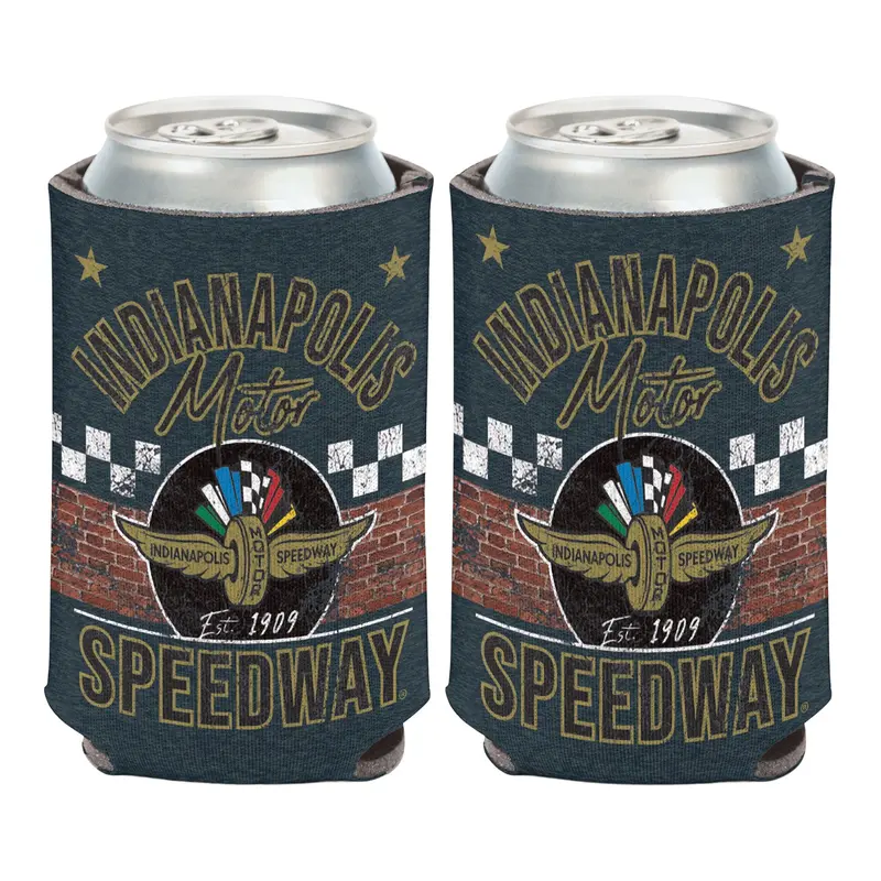 Wing Wheel Flag Heathered Bricks Can Cooler 1