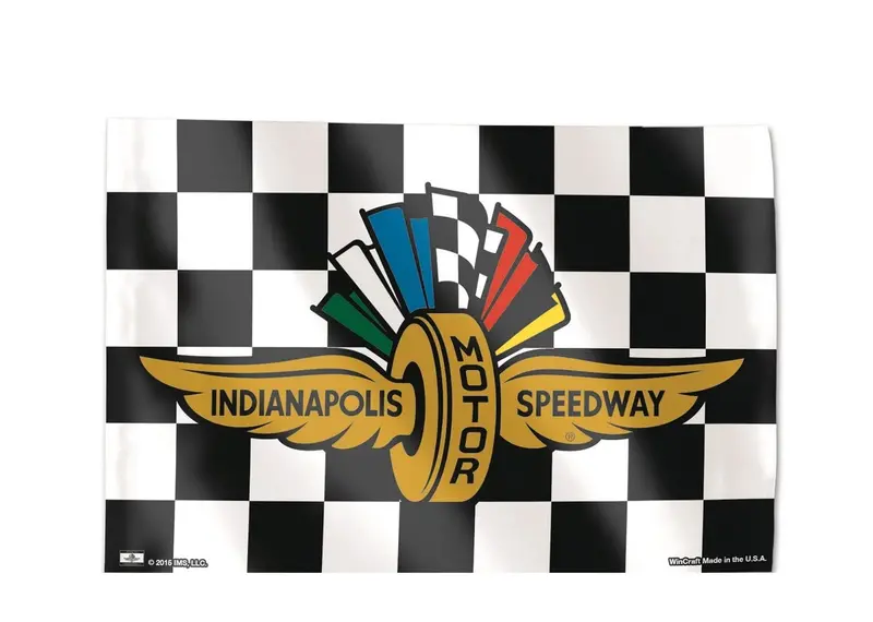 Wing Wheel Flag Indianapolis Motor Speedway Checkered 3'X5' Flag 1