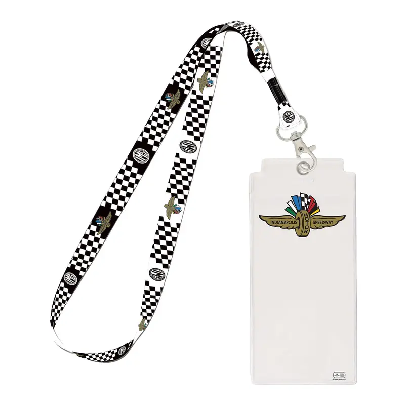 Wing Wheel Flag Indianapolis Motor Speedway Checkered Logo Credential Holder 1
