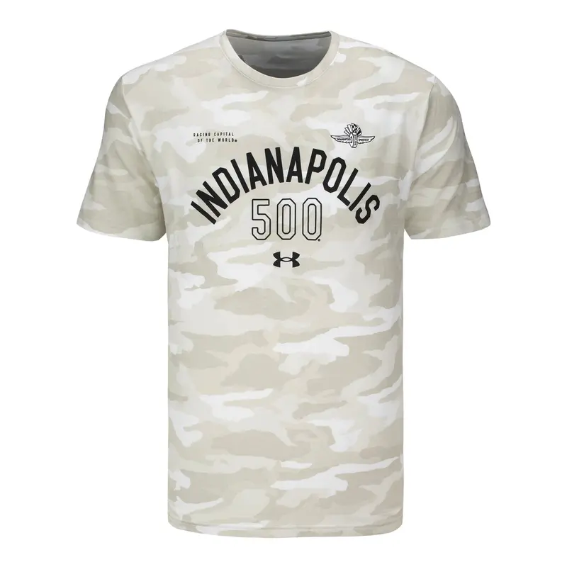 Wing Wheel Flag Indy 500 Under Armour Camo T-Shirt 1