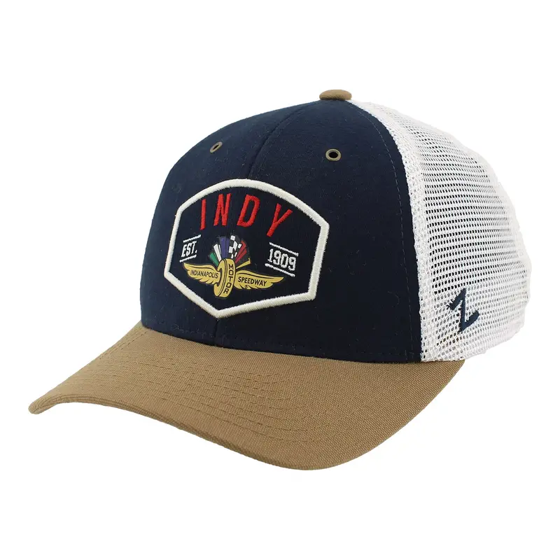 Wing Wheel Flag Indy Est. 1909 Mesh Back Zephyr Hat 1