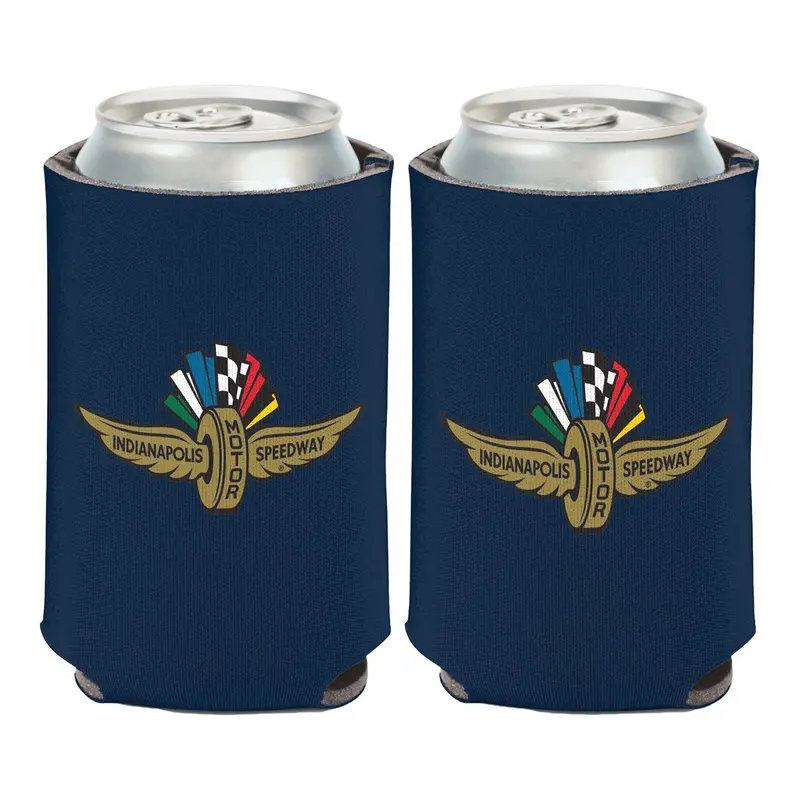 Wing Wheel Flag Navy Can Cooler 12Oz 1