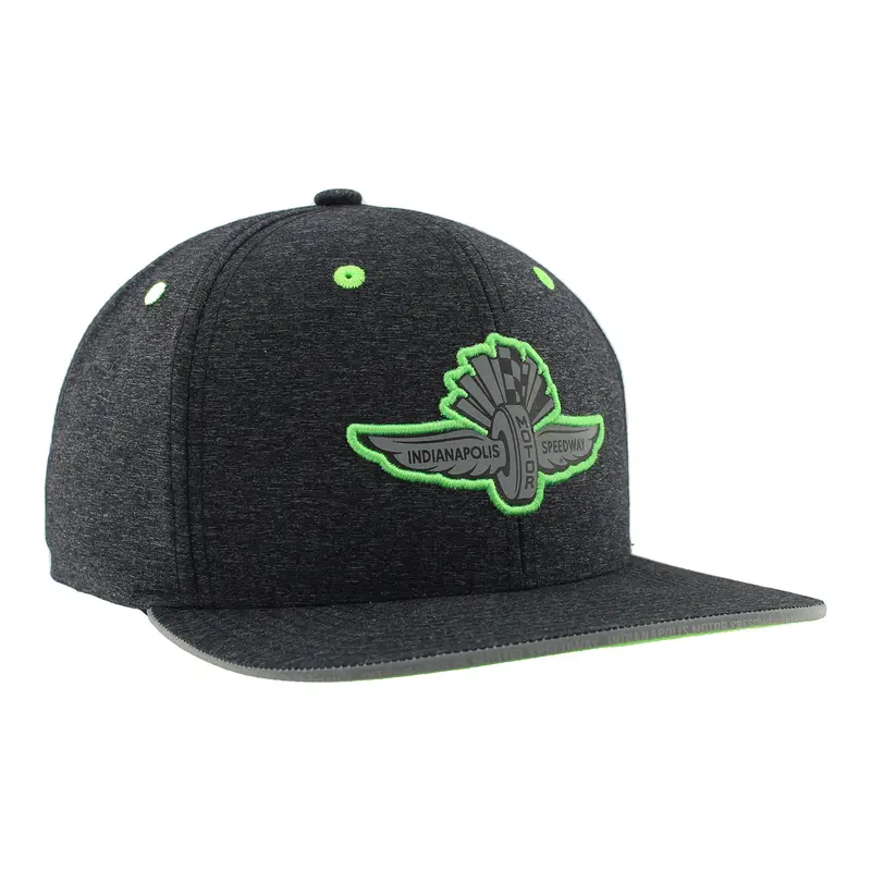 Wing Wheel Flag Neon Sport Fleck Flat Bill Hat 2