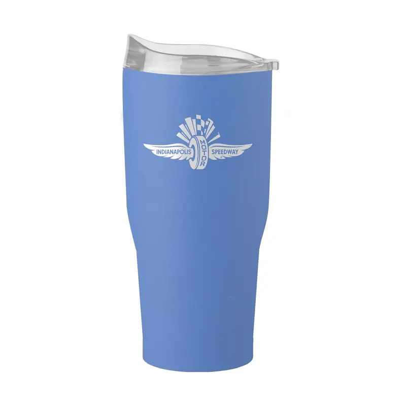 Wing Wheel Flag Powder Coat Tumbler 30Oz Artic Blue 1