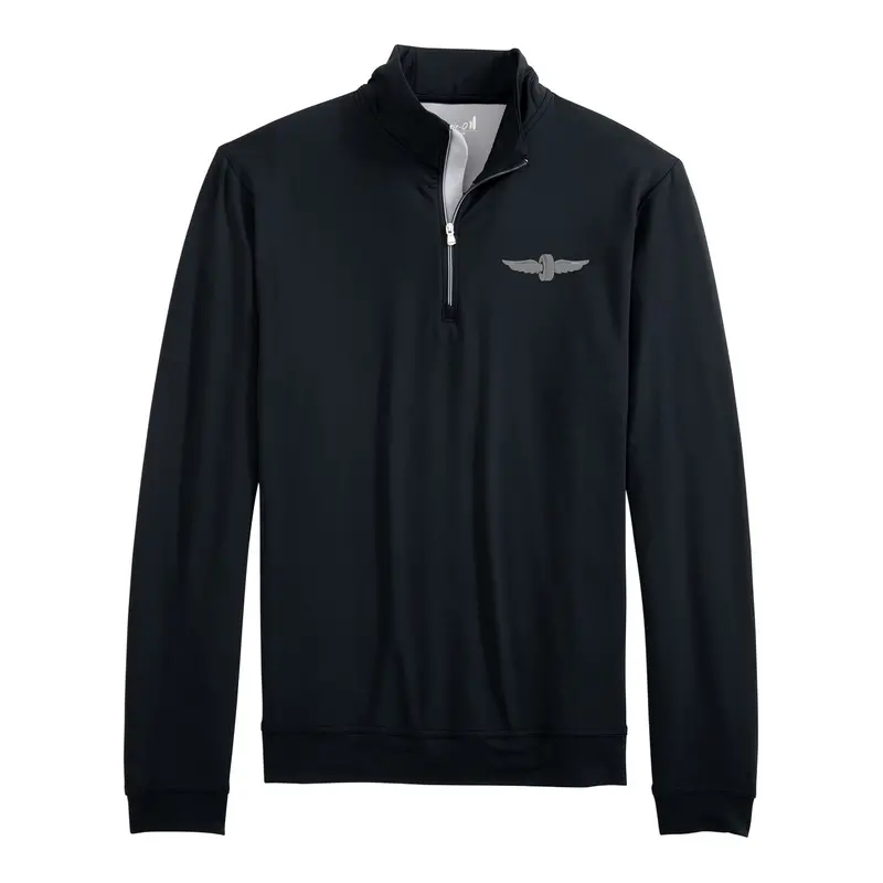 Wing & Wheel Johnnie-O Motion 1/4 Zip Black 1