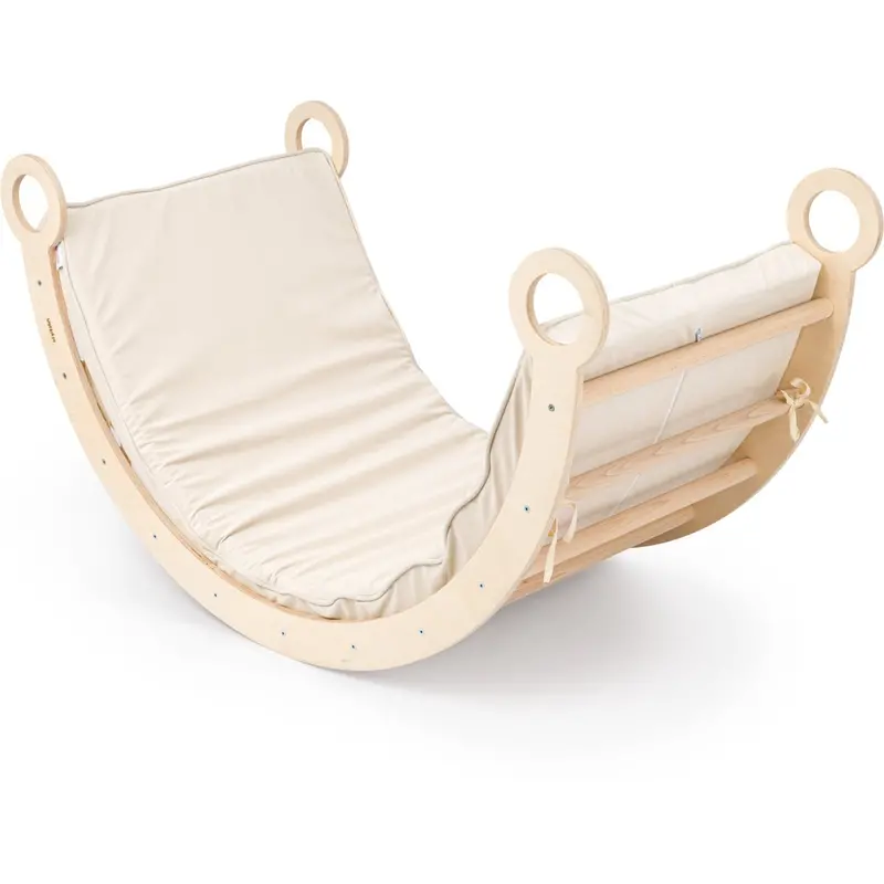 Woobiboo Natural Montessori Rocker Med Beige Madras Xl 1