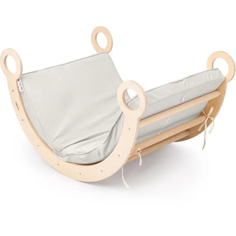 Woobiboo Natural Montessori Rocker Med Gray Madras M 1
