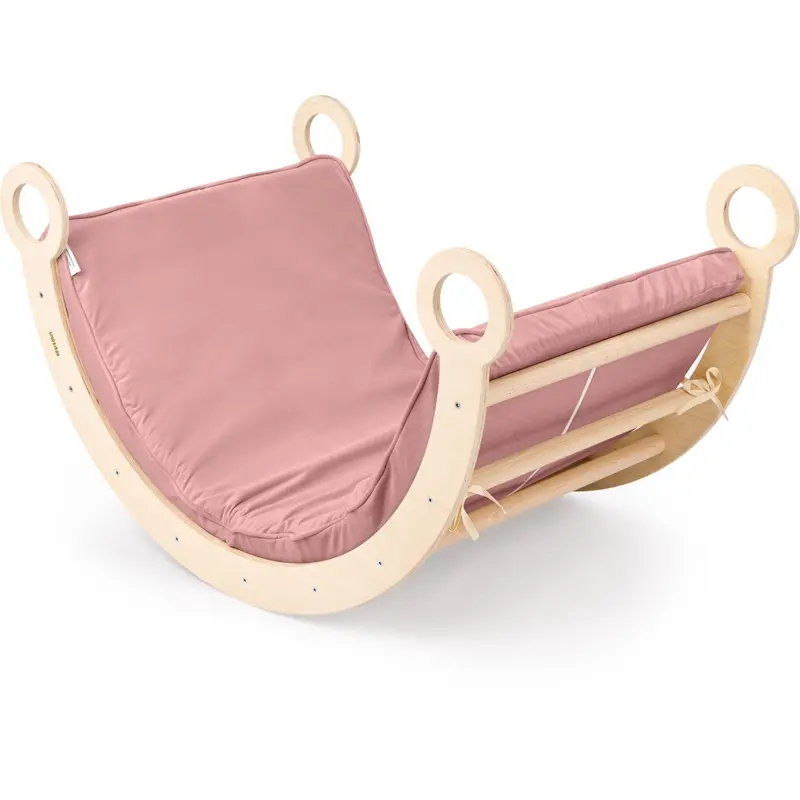 Woobiboo Natural Montessori Rocker Med Pink Madras L 1