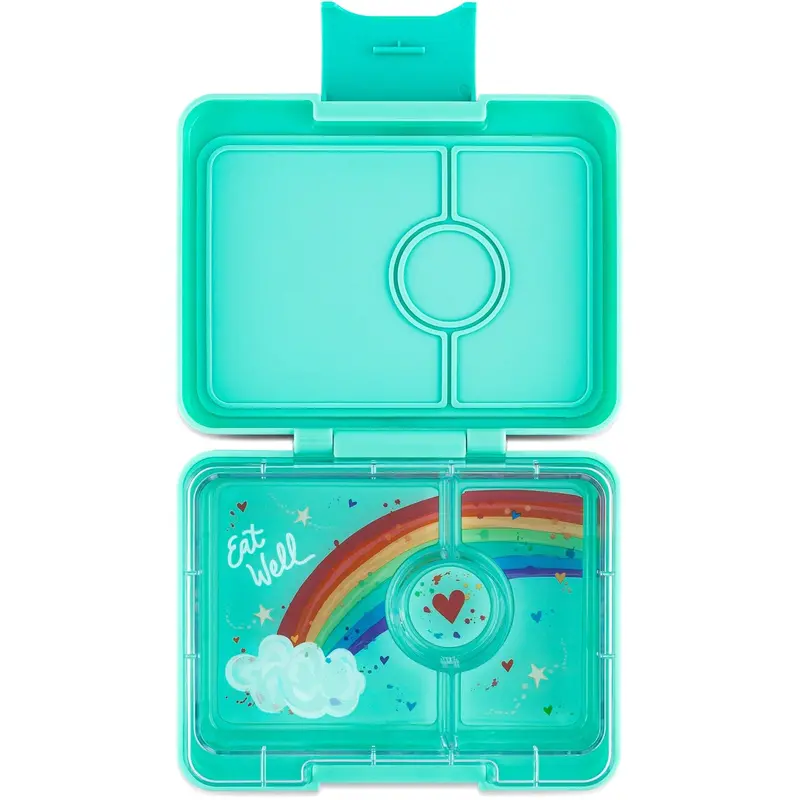 Yumbox Miami Aqua / Rainbow Tray Snack Size Small Bento Madkasse 1