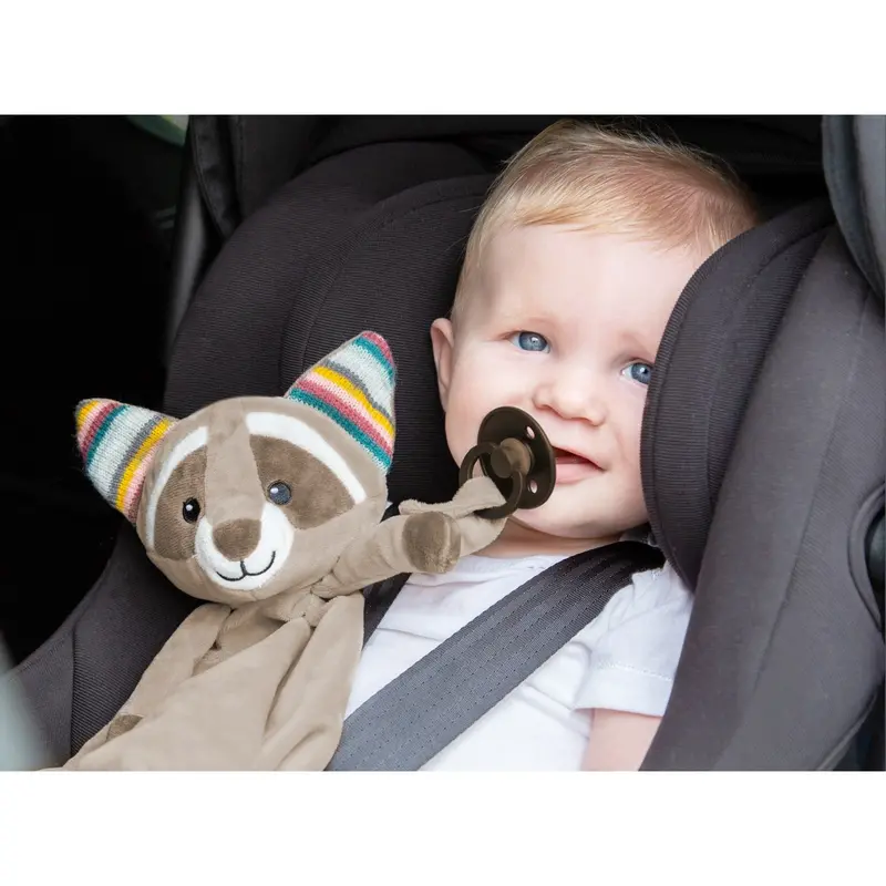Zazu Brown Robin The Racoon Comforter With Sound 2