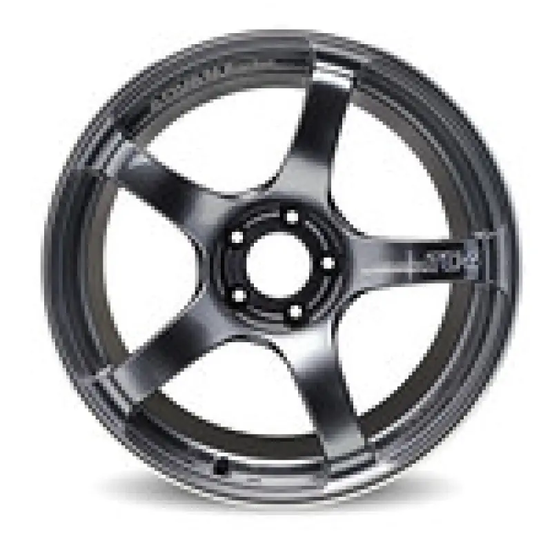 Advan Tc4 Racing Wheel – 18X9.5 Inches, +45 Offset, 5X114.3 Bolt Pattern, Gunmetallic With Ring Accent 1