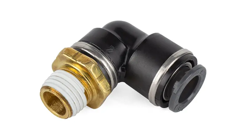 Air Lift 1/4" Npt Male To 3/8" Tube Elbow Fitting 1