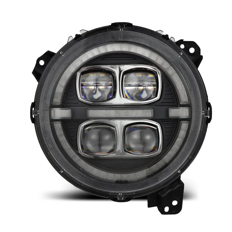 Alpharex Led Projector Headlights For 2018–2023 Jeep Wrangler Jl & Gladiator Jt – Black Housing With Adaptive Lighting, Sequential Turn Signals, And Drls 1