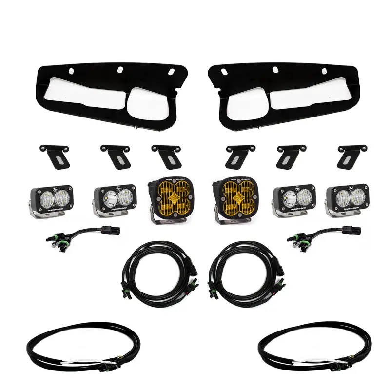Baja Designs Amber Sae-Compliant Fog Light Pocket Kit For 2021+ Ford Bronco – Includes Upfitter Switch 1
