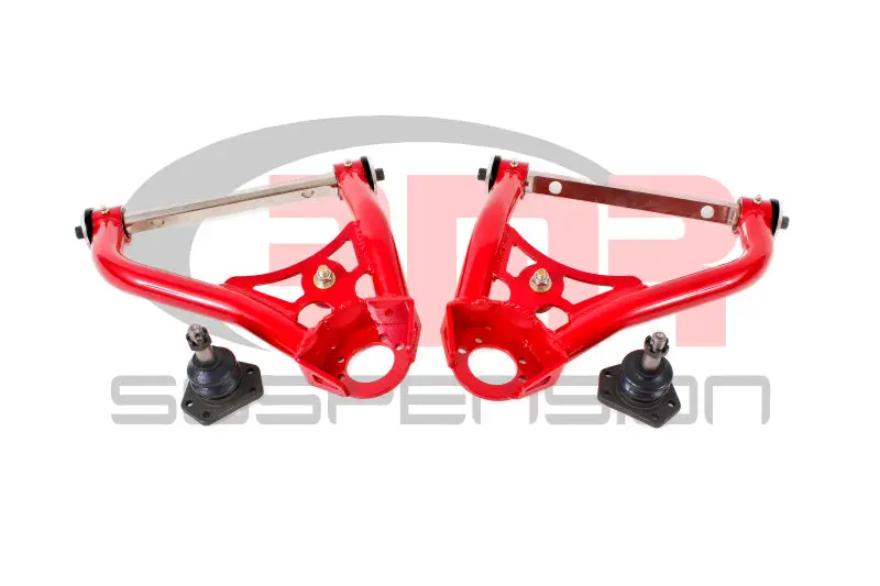 Bmr Pro-Touring Upper A-Arms For 1967–1969 First-Gen F-Body (Chevelle/Camaro), Delrin Ball Joints – Red 1