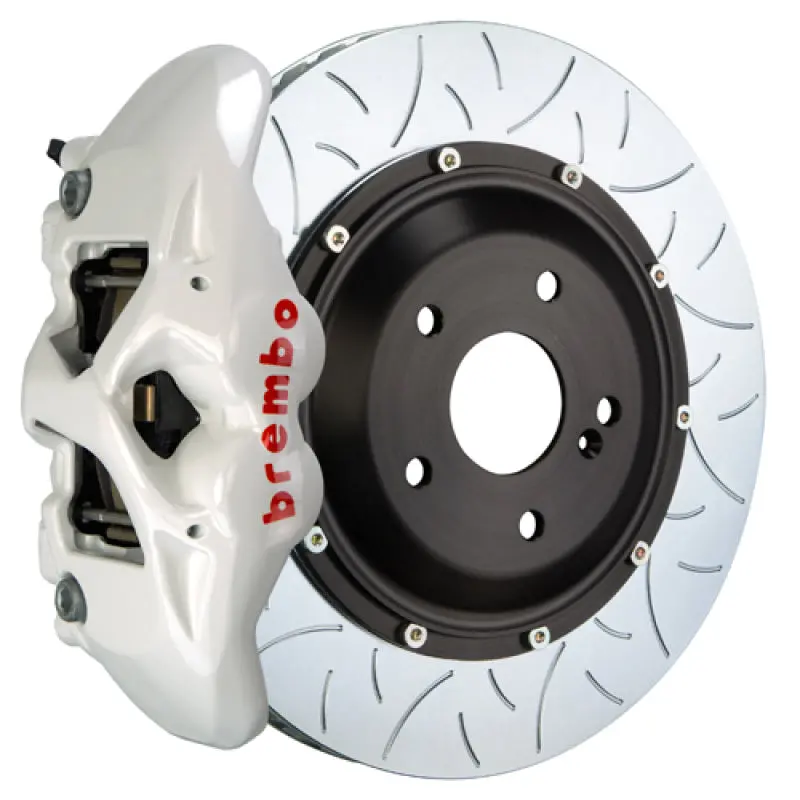 Brembo 09-16 Panamera/S/4S/Turbo Rear Gt Bbk 4 Piston Cast 380X28 2Pc Rotor Slotted Type3- White 1