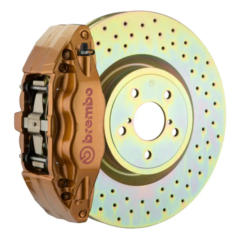 Brembo 15-21 Wrx (Va) Front Gt Bbk 4 Piston Cast 2Pc 326 X30 1Pc Rotor Drilled - Gold 1