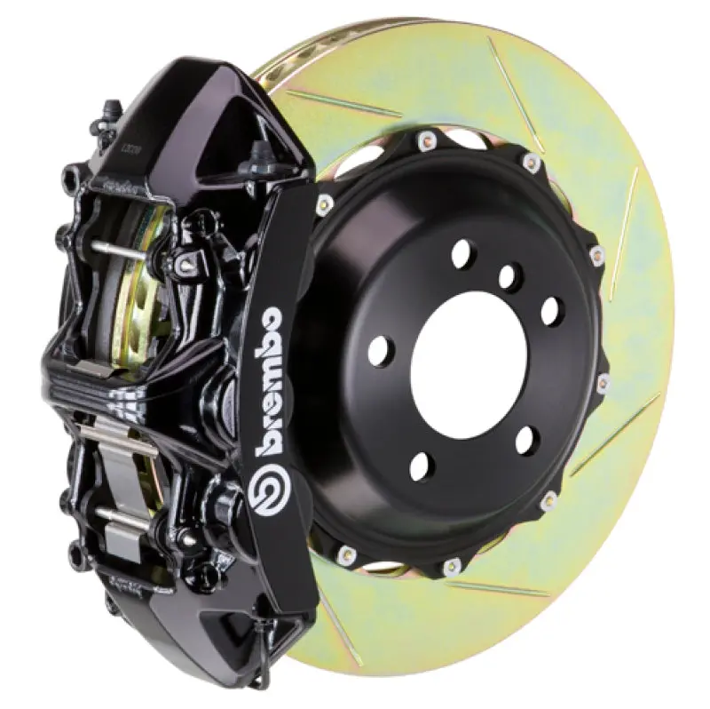 Brembo Gt Big Brake Kit Front Rotors For 2006–2014 Vw Gti – 355Mm X 32Mm Two-Piece Slotted, Black Coated 1