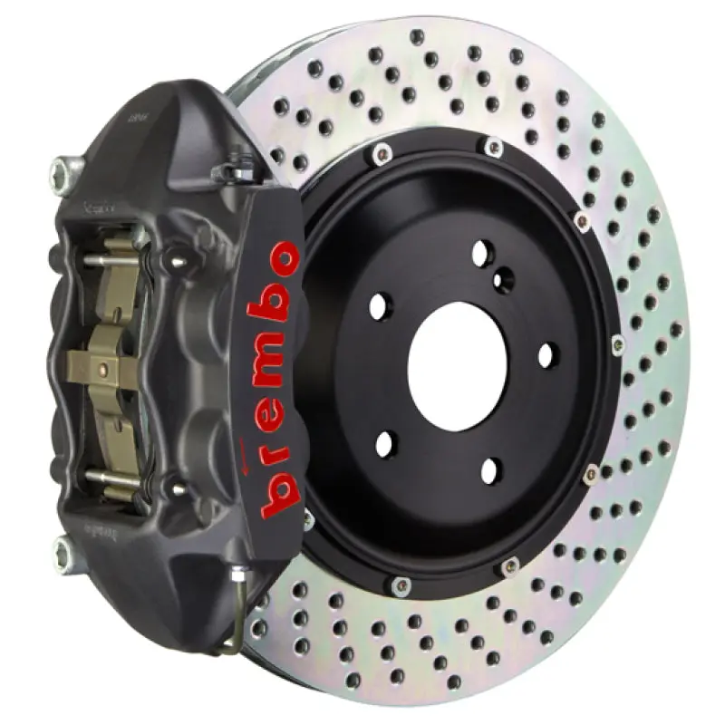 Brembo Gts Big Brake Kit For 2008–2009 Mercedes-Benz Clk63 Amg Black Series – Rear, 4-Piston Calipers, 345X28Mm Drilled Two-Piece Rotors 1