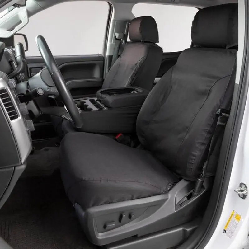 Covercraft Seatsaver Polycotton Front Row Seat Covers For 2016–2024 Chevrolet Express – Charcoal 1