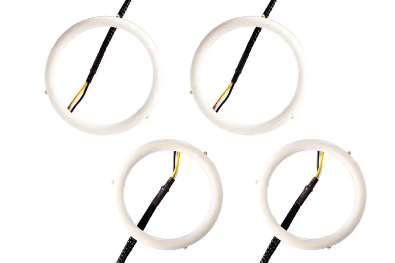 Diode Dynamics 70Mm/90Mm Led Halo Light Kit – Switchback Function, Four-Unit Set 1