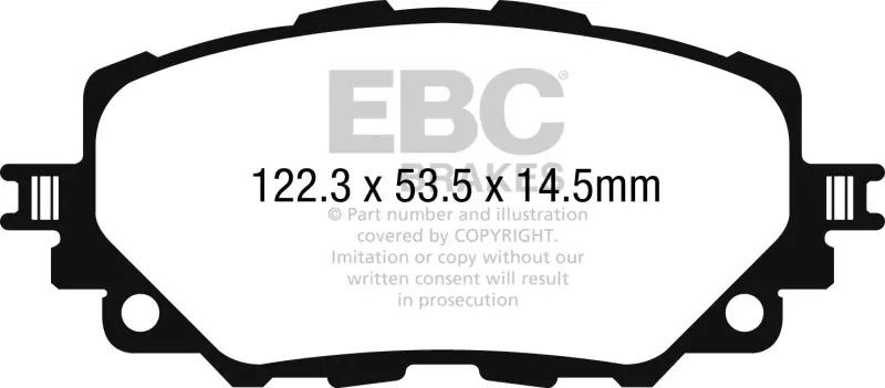 Ebc Ultimax2 Front Brake Pads For 2016+ Fiat 124 Spider 1.4L Turbo 1