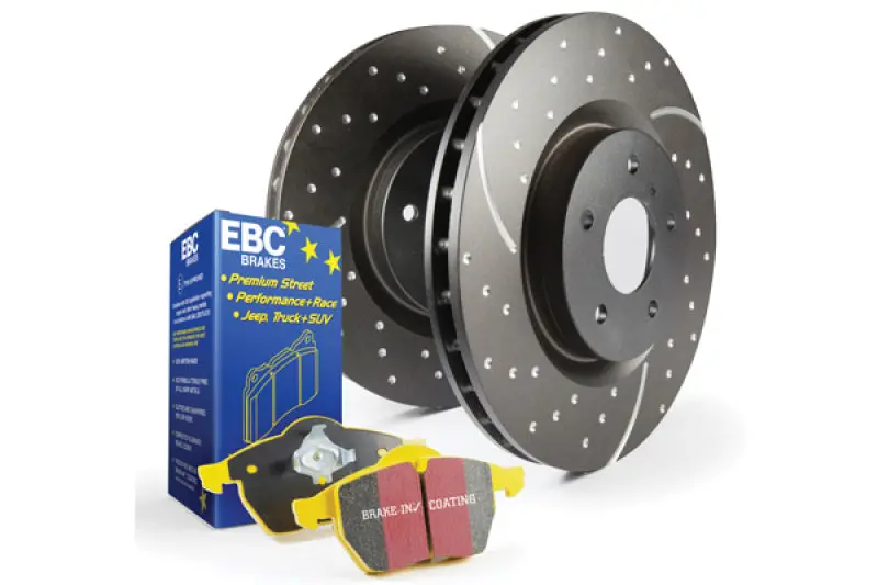 Ebc Yellowstuff High-Performance Brake Pad And Drilled & Slotted Rotor Kit 1