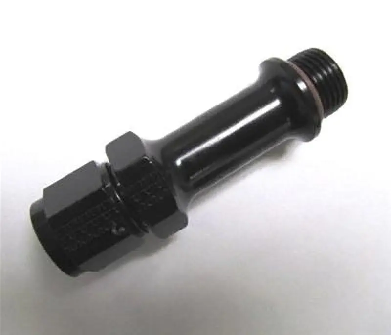 Fragola -6An To 9/16-24 Carburetor Adapter – 3-Inch Long, Black Anodized 1