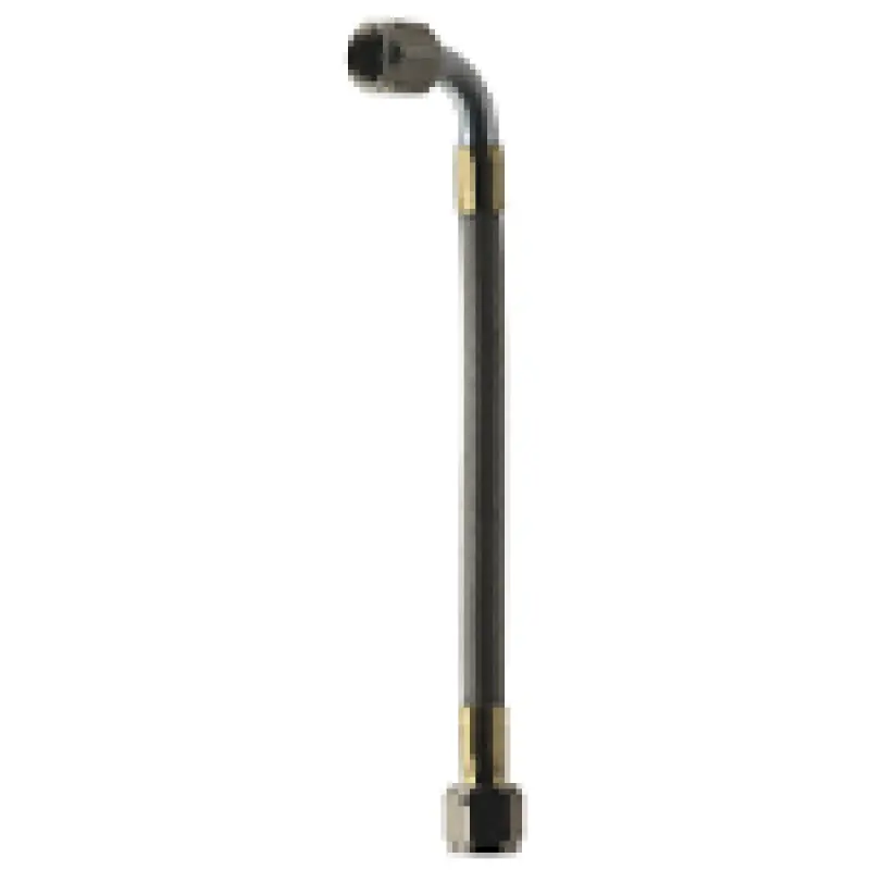Fragola -8An Stainless Steel Hose Assembly – Straight-To-90° Fitting, 24" Length With Steel Nut 1