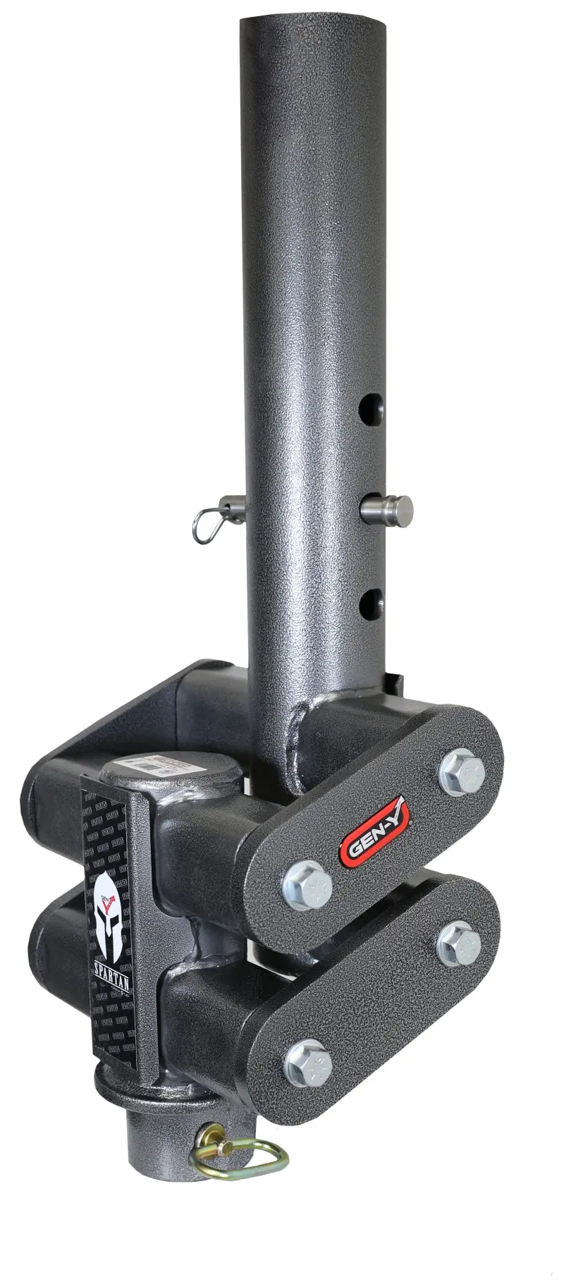 Gen-Y Spartan Torsion-Flex Gooseneck Coupler – 5-Inch Offset, 4-Inch Round Tube, 2-5/16-Inch Ball, Standard Height 1