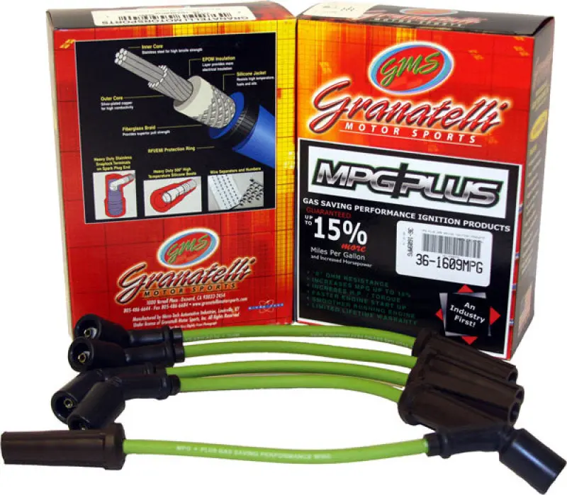 Granatelli Mpg Plus Ignition Wire Set For 1994–1995 Mazda Protege 1.8L 4-Cylinder 1