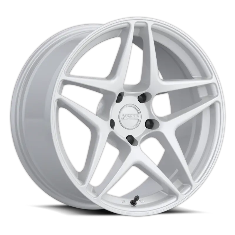 Kansei K15W Astro Gloss White Alloy Wheel – 18X9.5 Inches, 5X120 Bolt Pattern, 35Mm Offset, 72.56Mm Hub Bore 1