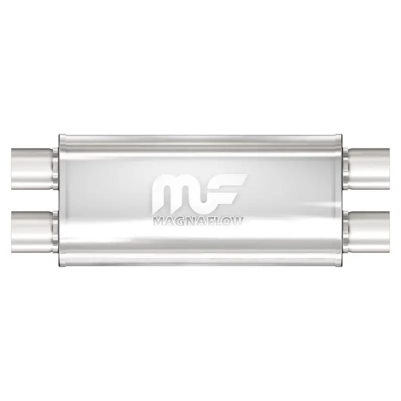 Magnaflow Stainless Steel Performance Muffler – 5" X 8" Oval, 18" Length, Dual 2.5" Inlets/Outlets 1
