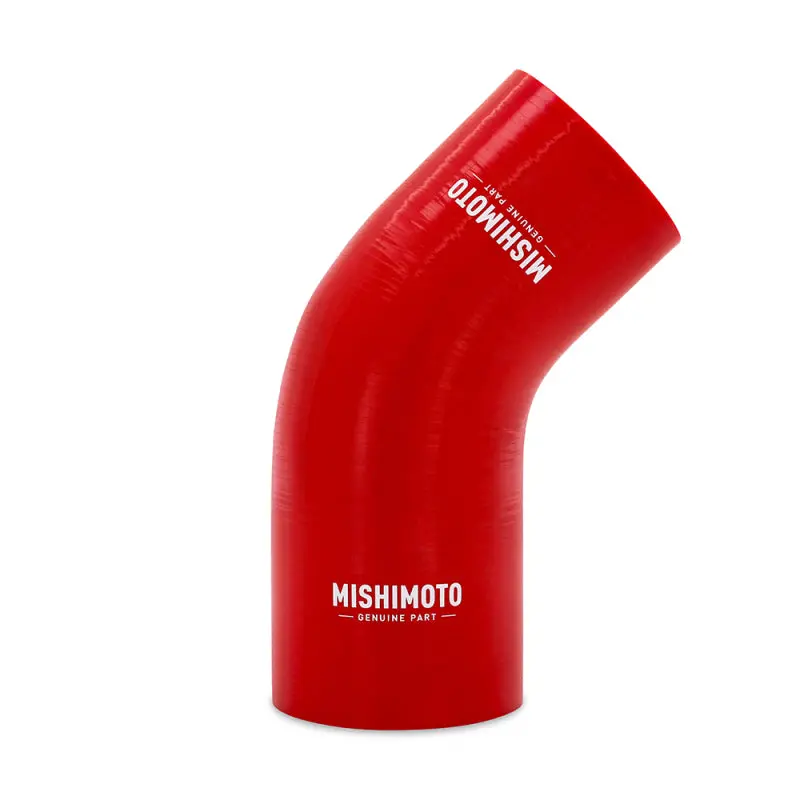 Mishimoto 45° Silicone Reducer Coupler – 2.5" To 2.75", Red, High-Temp Rated 1